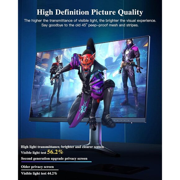 [2-Pack] 24" Computer Privacy Screen Filter for 16:9 Widescreen Removable - Picture 7 of 10